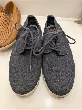 Ben Sherman Men's Dark Gray Lace-Up Canvas Derbys